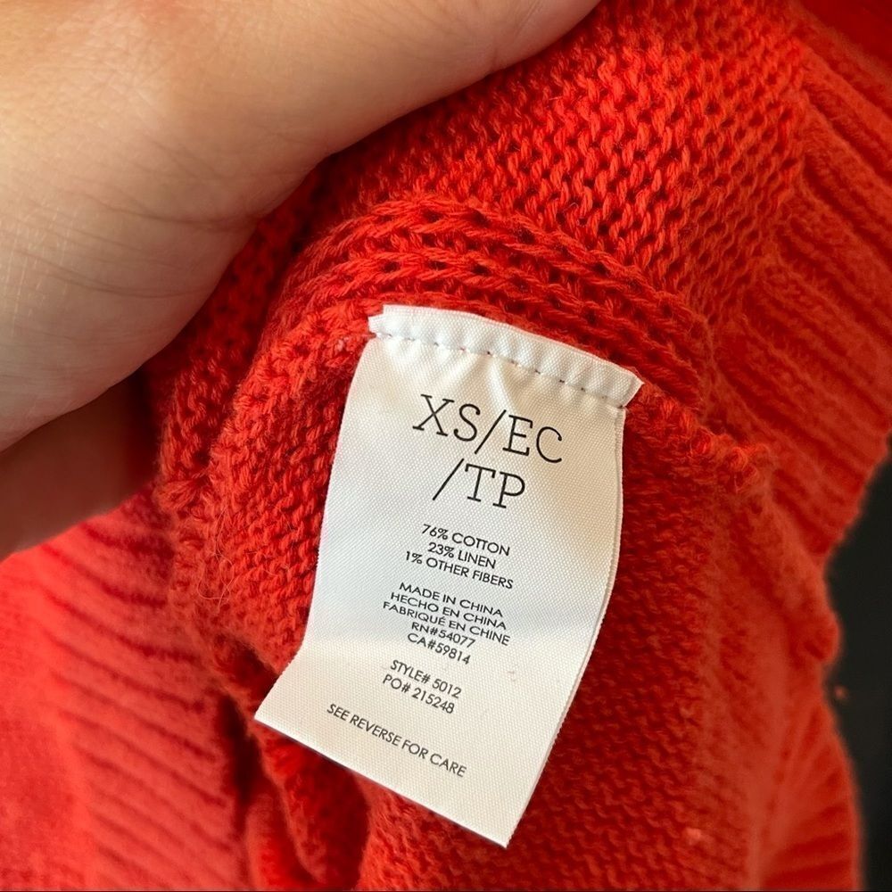 Cabi Siren Orange Angular Sweater Vest 5012 Xs View 3